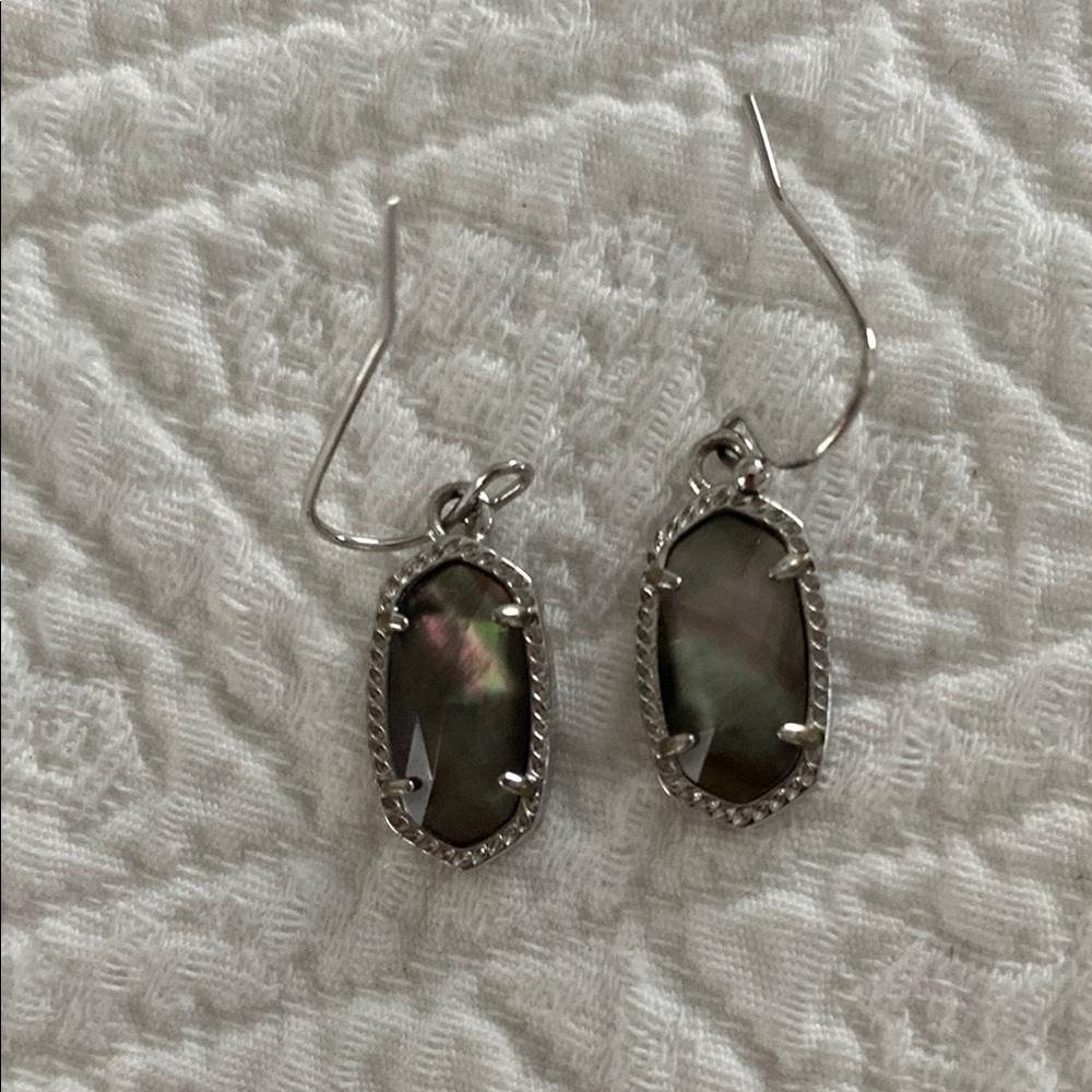 Elegant Silver and Black Earrings